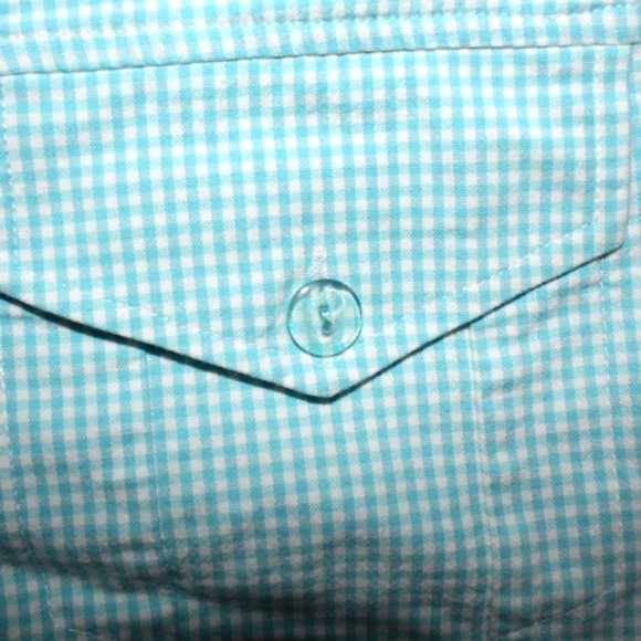 VTG Womens Sz 2X Quacker Factory Blue Gingham Embroidered Floral Daisies Jacket - Picture 5 of 10